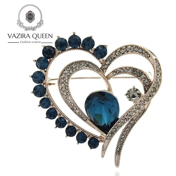 VQ Heart Brooch - Picture 1 of 5